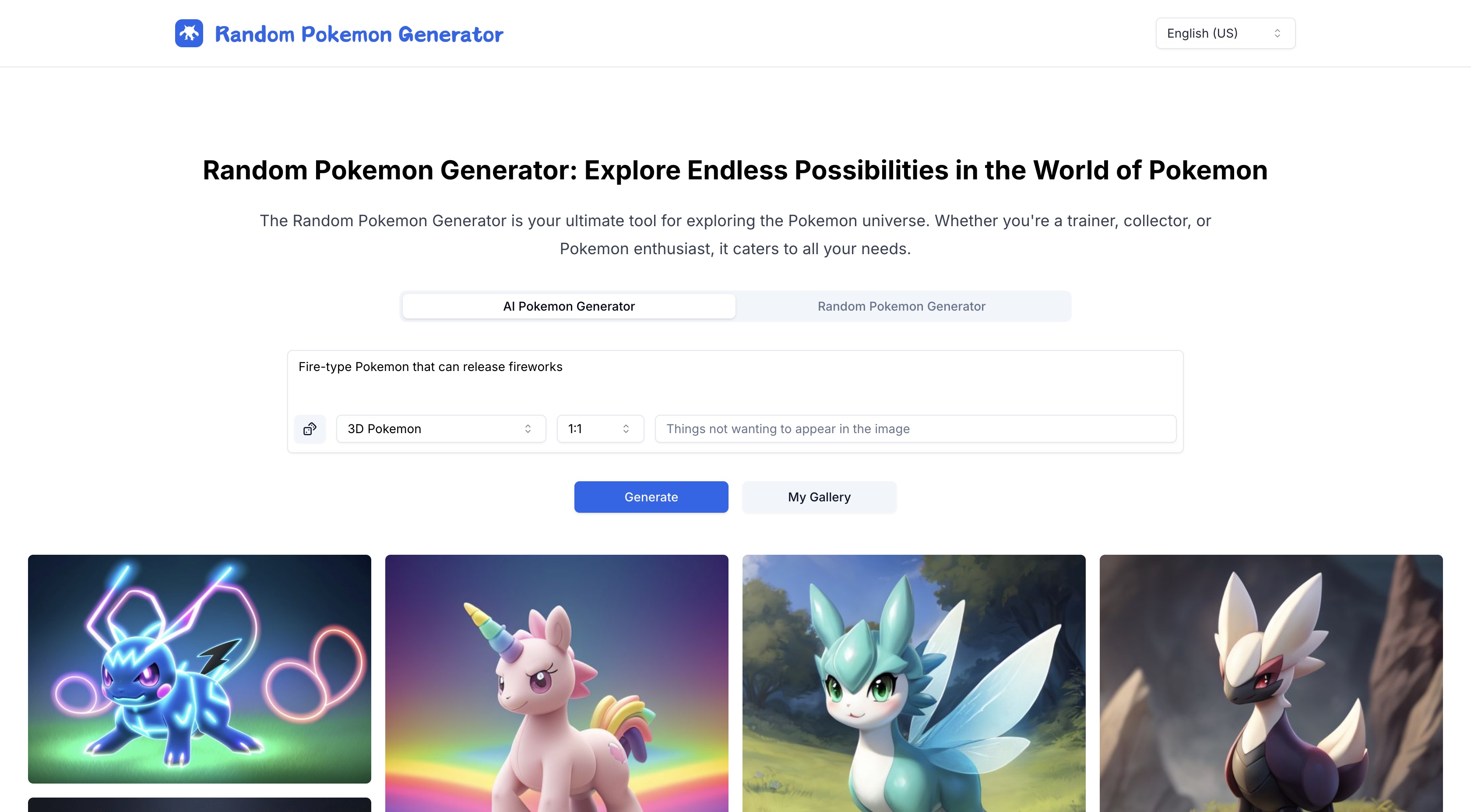 [网站自荐] Random Pokemon Generator：随机宝可梦生成器